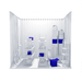 75sqft secure self storage unit with shelving and boxes