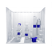 75sqft secure self storage unit with shelving and boxes